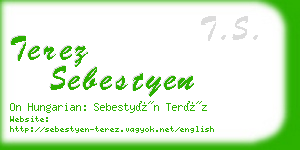 terez sebestyen business card